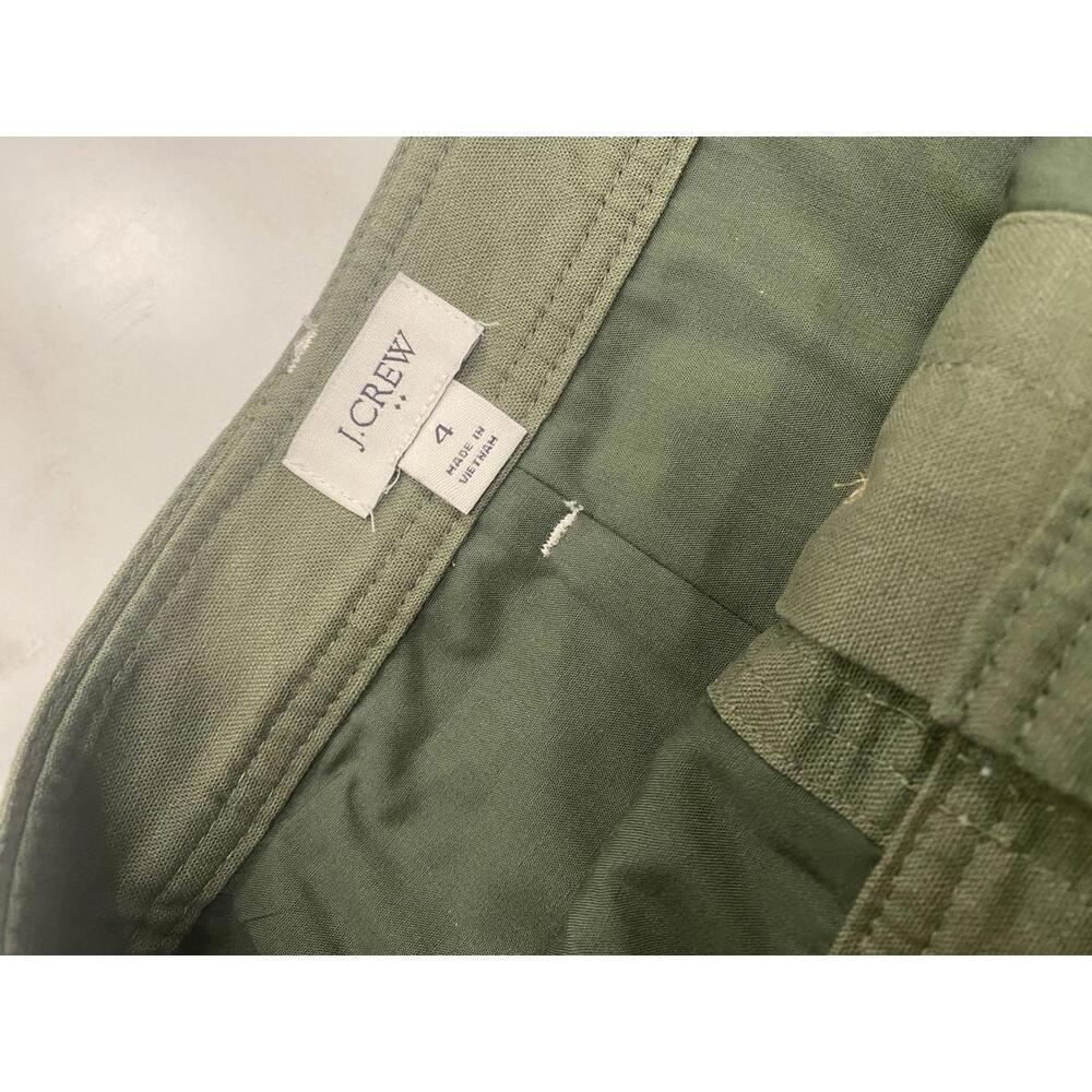 J.Crew Olive Green Button-Front Skirt with Belt - Size 4 - Picture 3 of 6